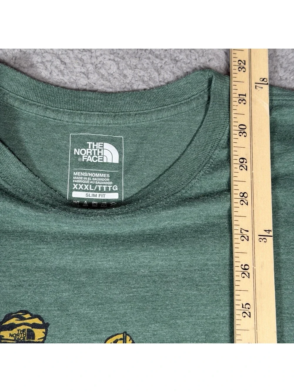 The North Face Men's 3XL Green Short Sleeve Graphic T-Shirt Crew Neck Soft